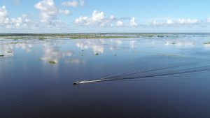 Boat out on Headwaters Lake