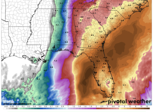 Map of an incoming storm