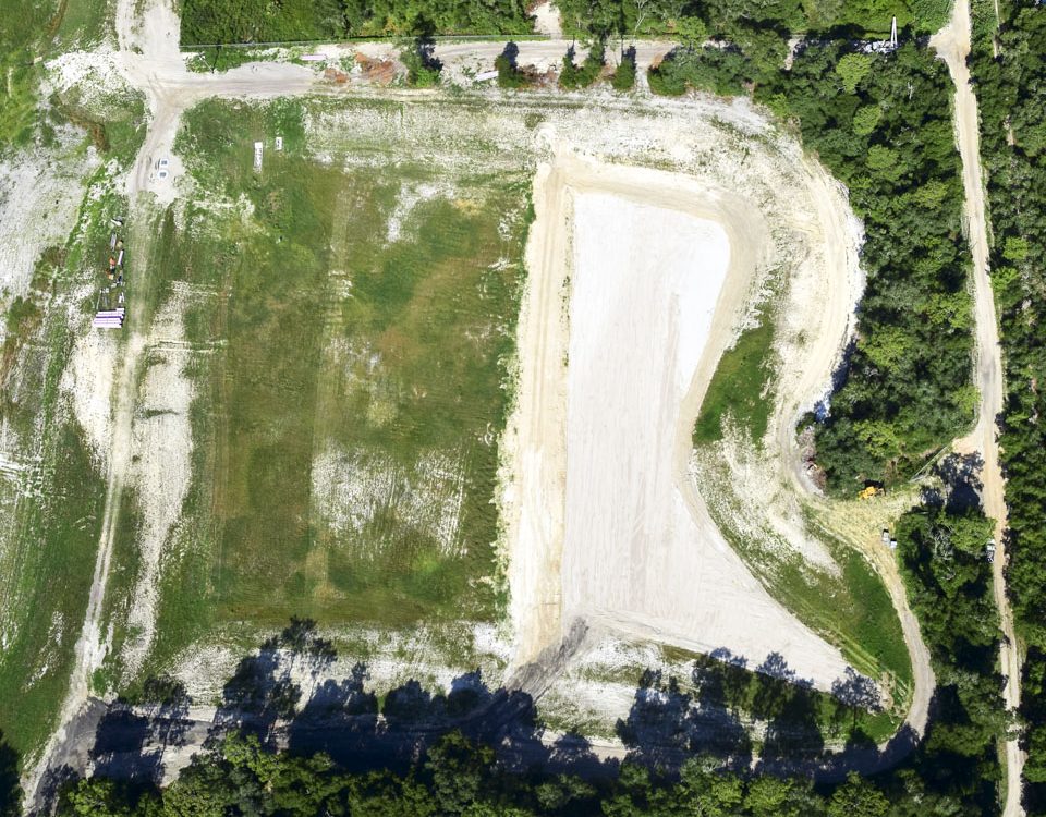 Aerial photo of DeLand cost-share project construction