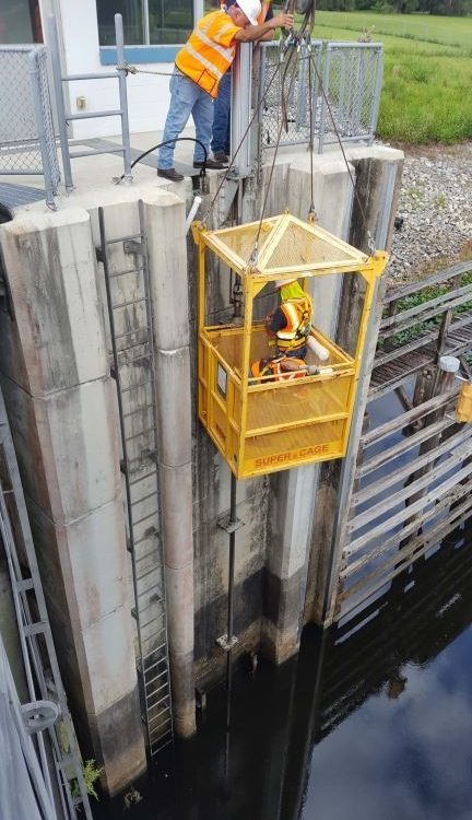 Moss Bluff Dam repair work