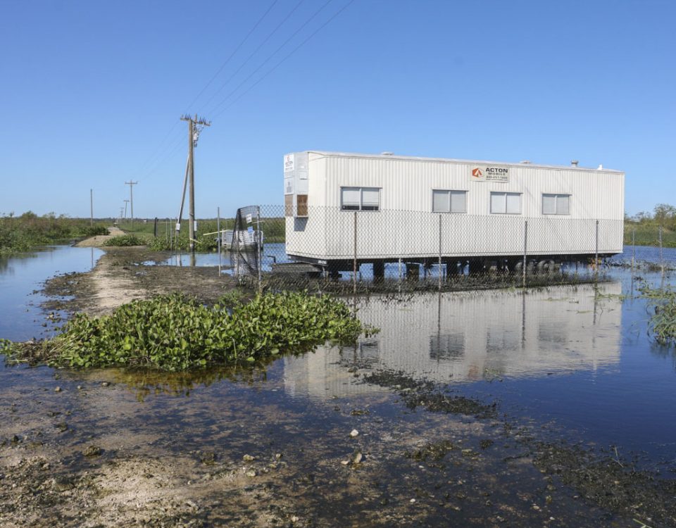 Flooded roadway at the Lake Apopka North Shore