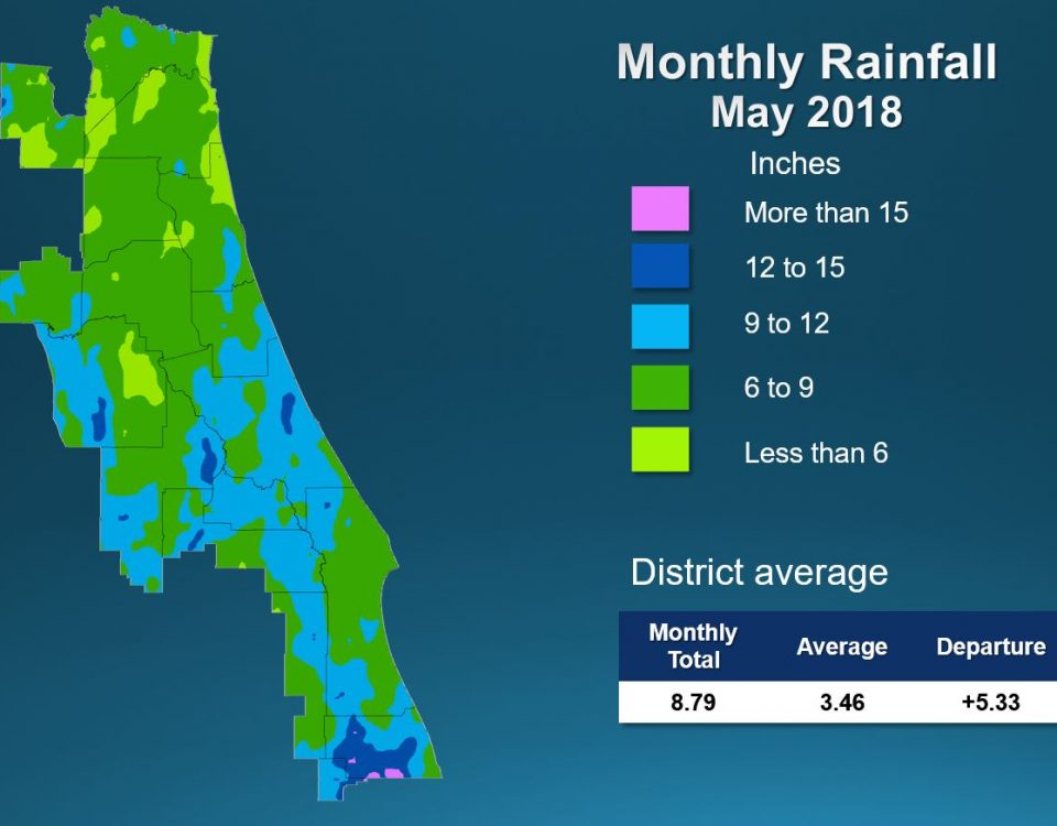 Map of monthly rainfall for May 2018