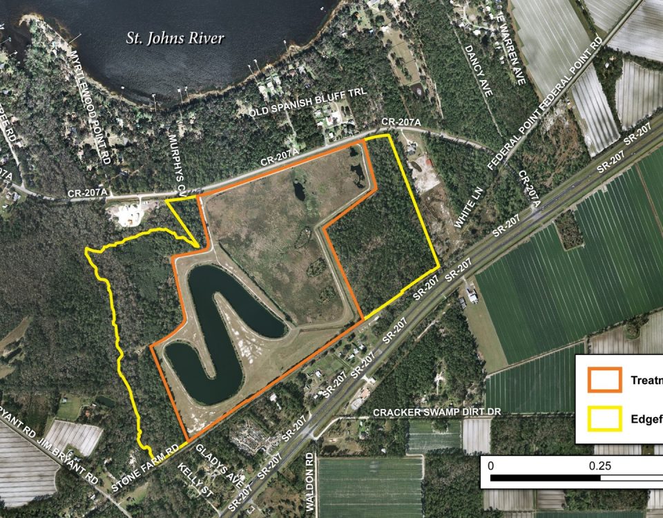 Map of the Dog Branch Regional Stormwater Treatment Facility