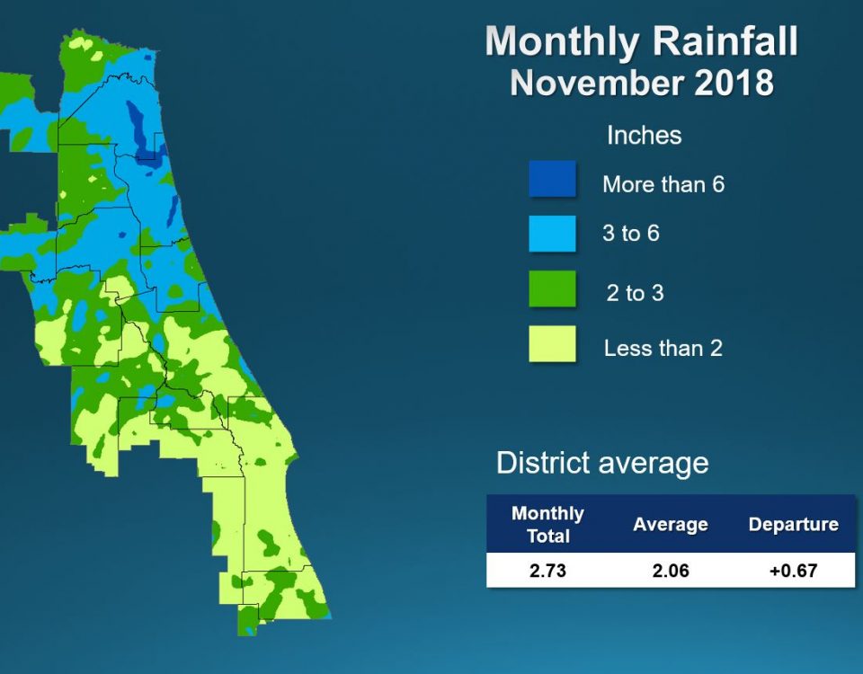 Map of monthly rainfall for November 2018