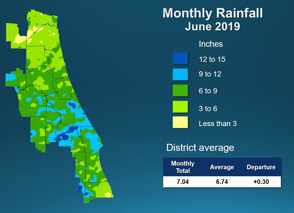 Map of June 2019 rainfall