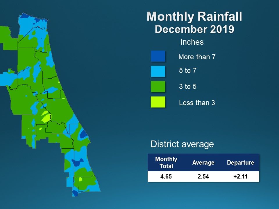 An illustrated map of rainfall