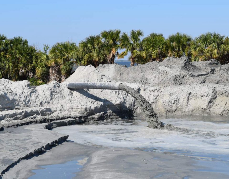 Muck being pumped from Banana River Lagoon