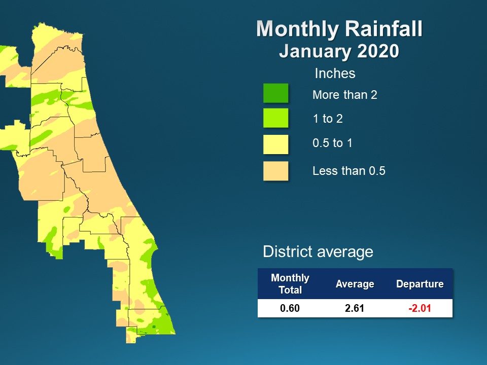 An illustrated map of rainfall