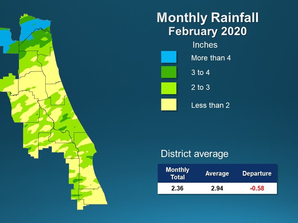 An illustrated map of rainfall