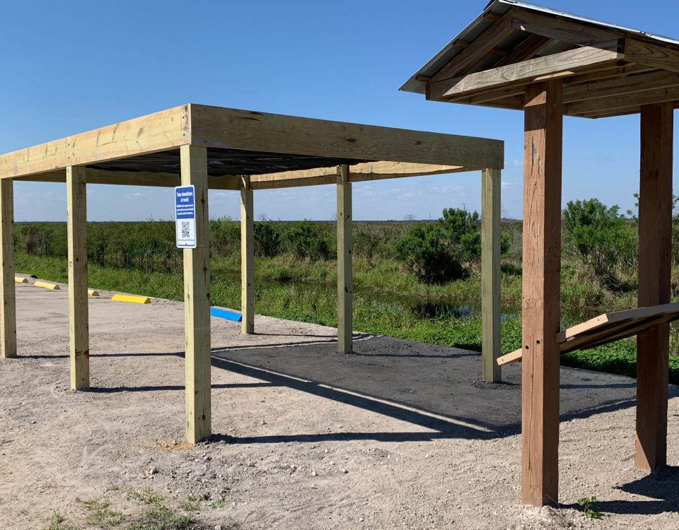 Covered picnic parking area