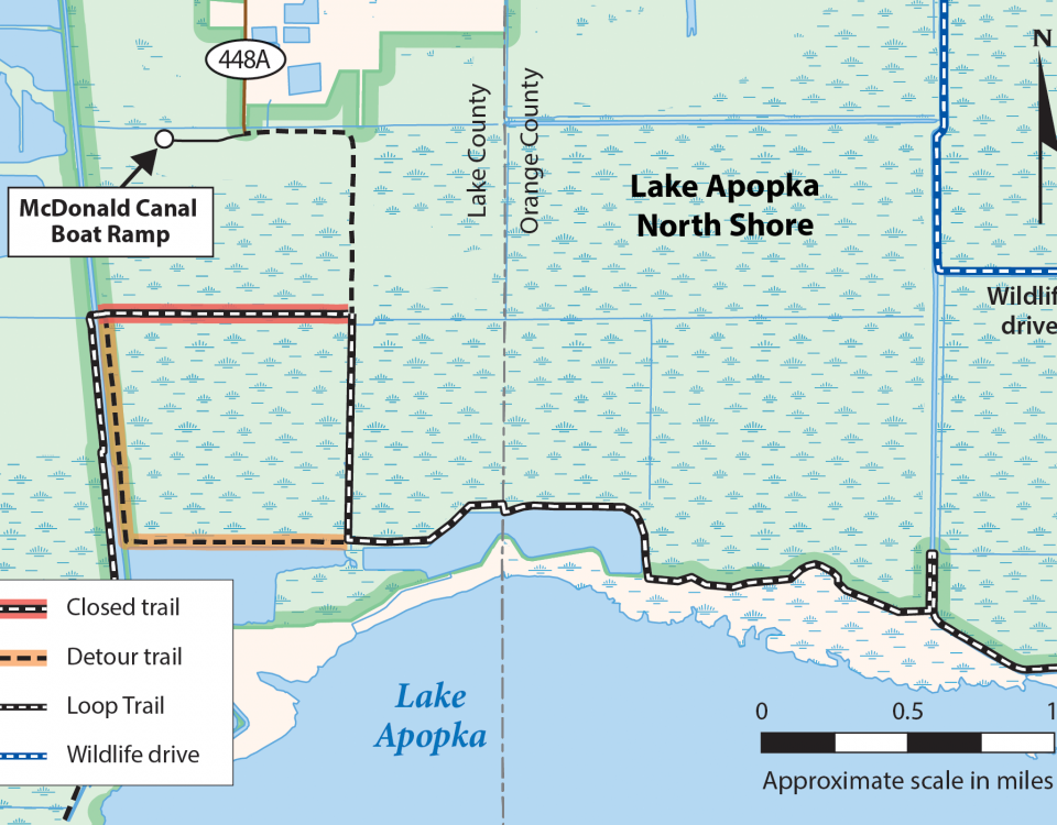 Map of Lake Apopka North Shore with