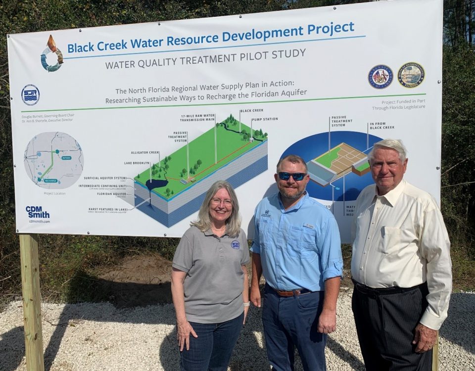 District staff posing for a picture at the today’s kickoff of the Black Creek Water Quality Treatability Pilot Study