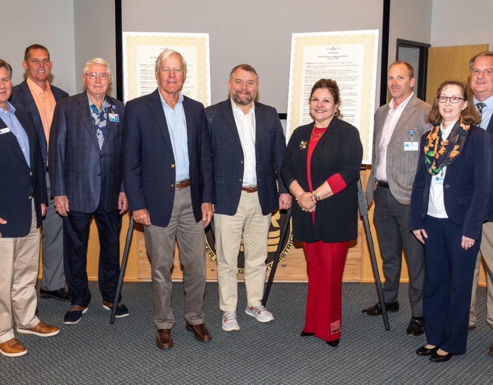 District governing board members posing for a photo