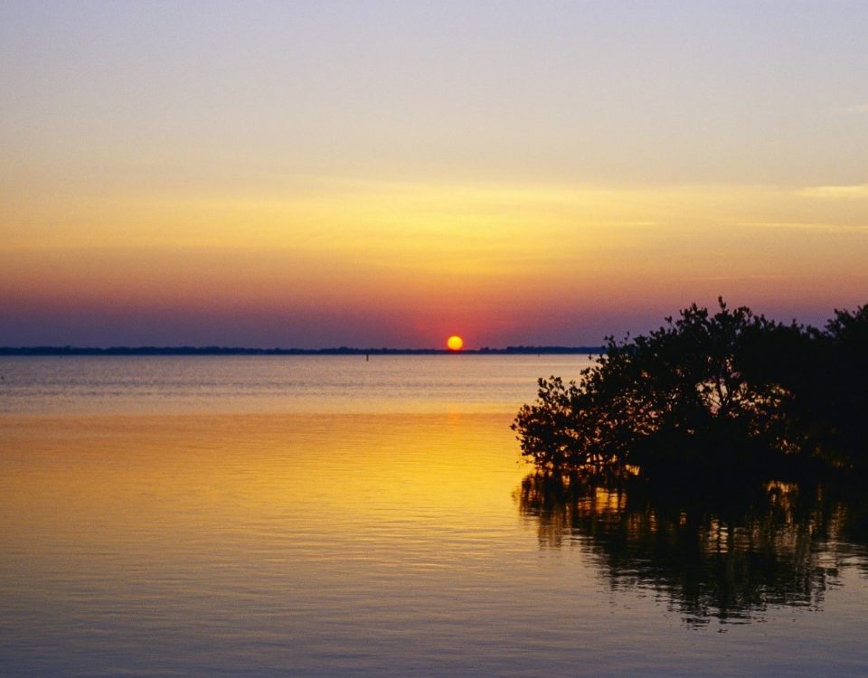 Sunrise on the Indian River Lagoon.