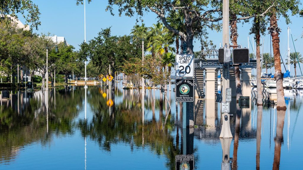 Flooded streets in Florida